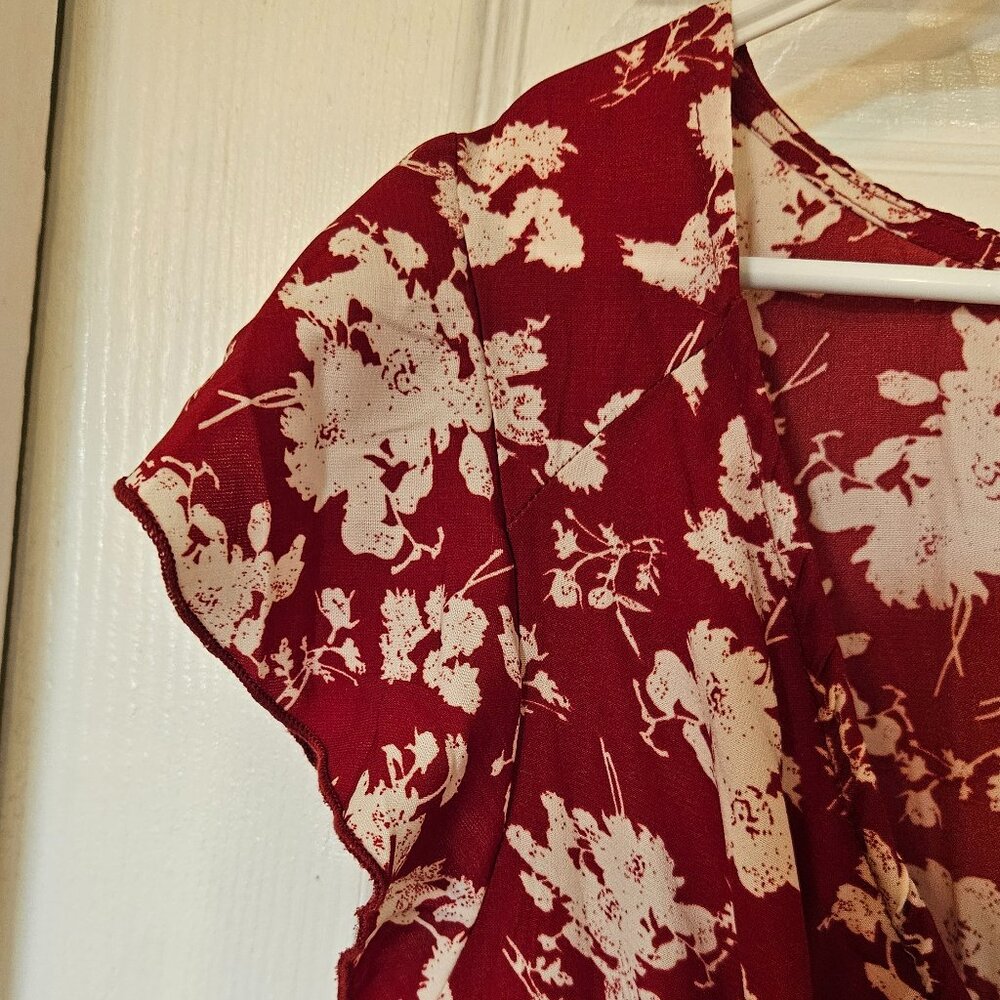 Red Floral Dress - Picture 4 of 5